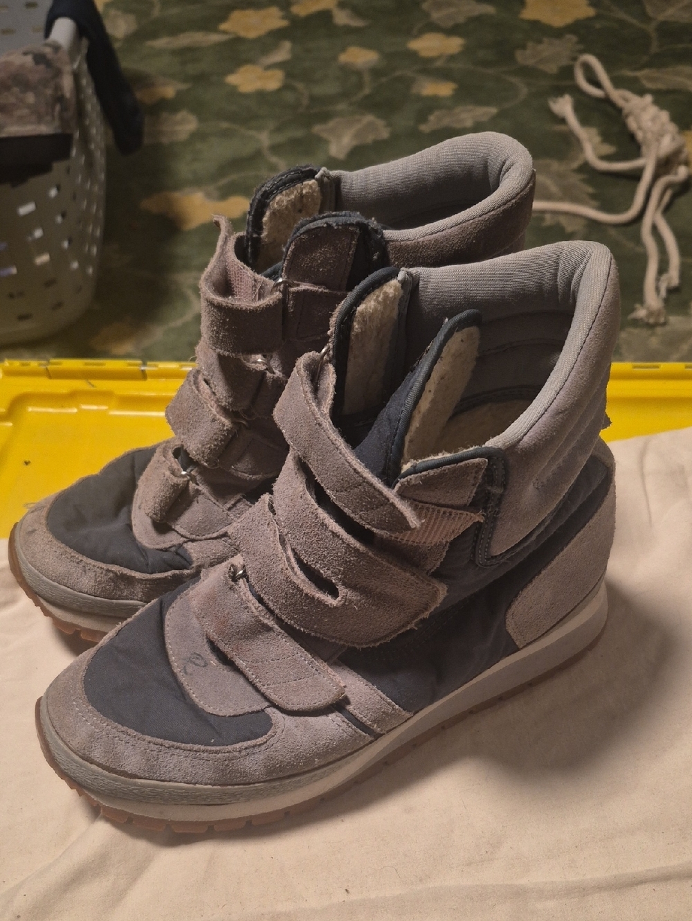 Men's Gray Suede Winter Boots - Waterproof Snow & Rain